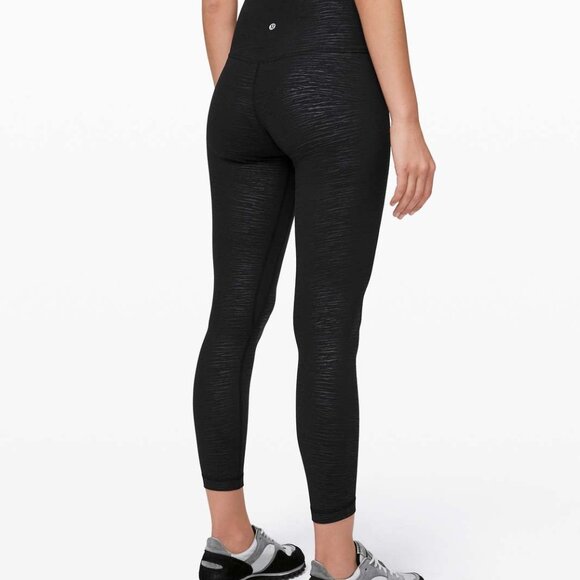 EUC Lululemon Align Pant II 25" Stride Emboss Black Size 10 - Picture 1 of 12